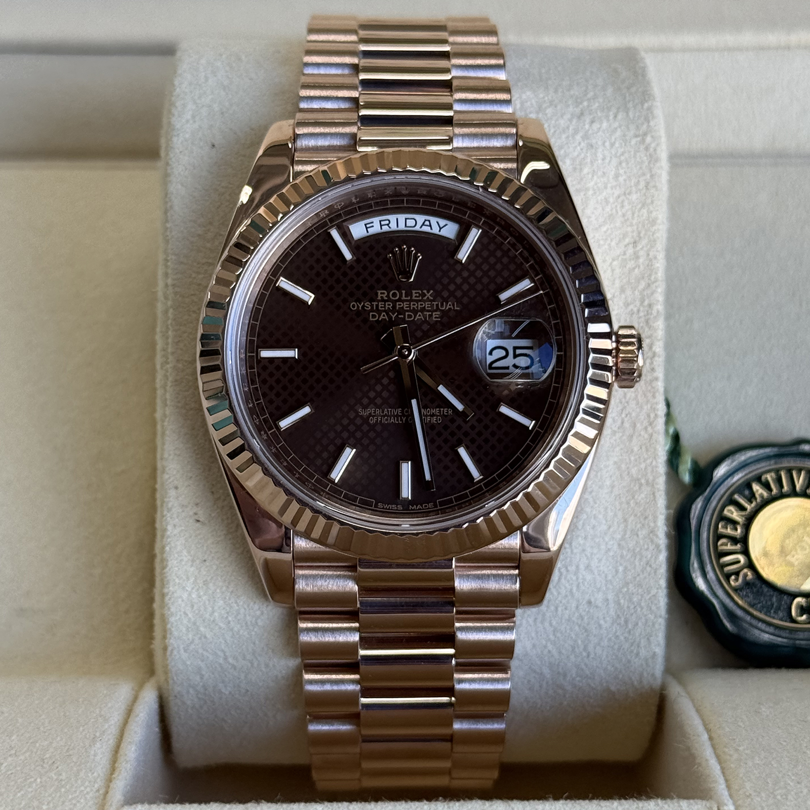 Rolex Day-Date 40 228235 Pre-Owned Full Set