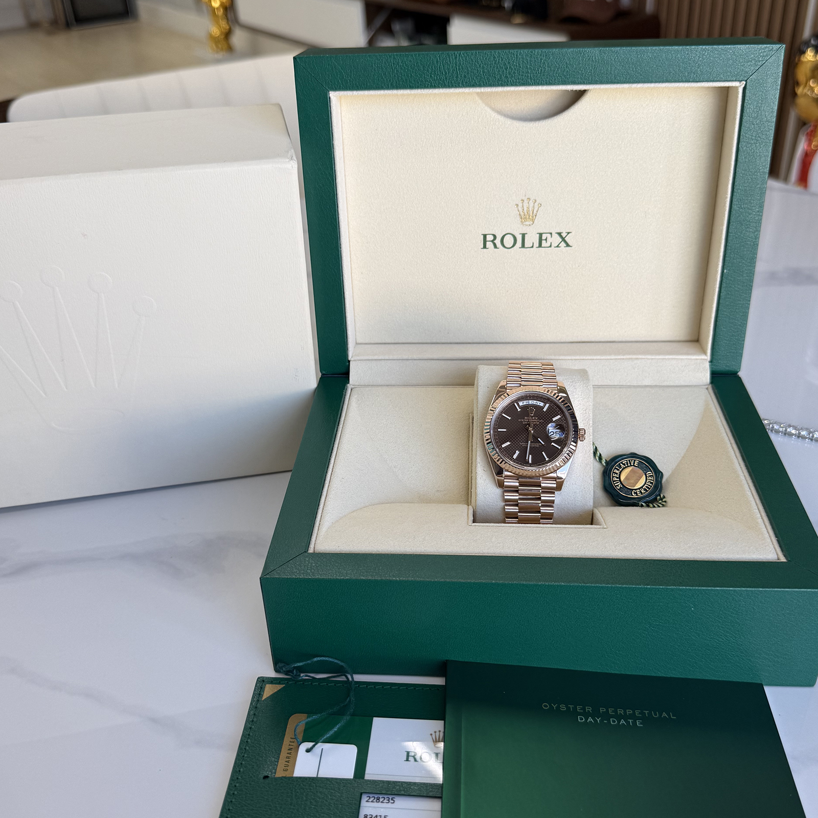 Rolex Day-Date 40 228235 Pre-Owned Full Set - Image 6